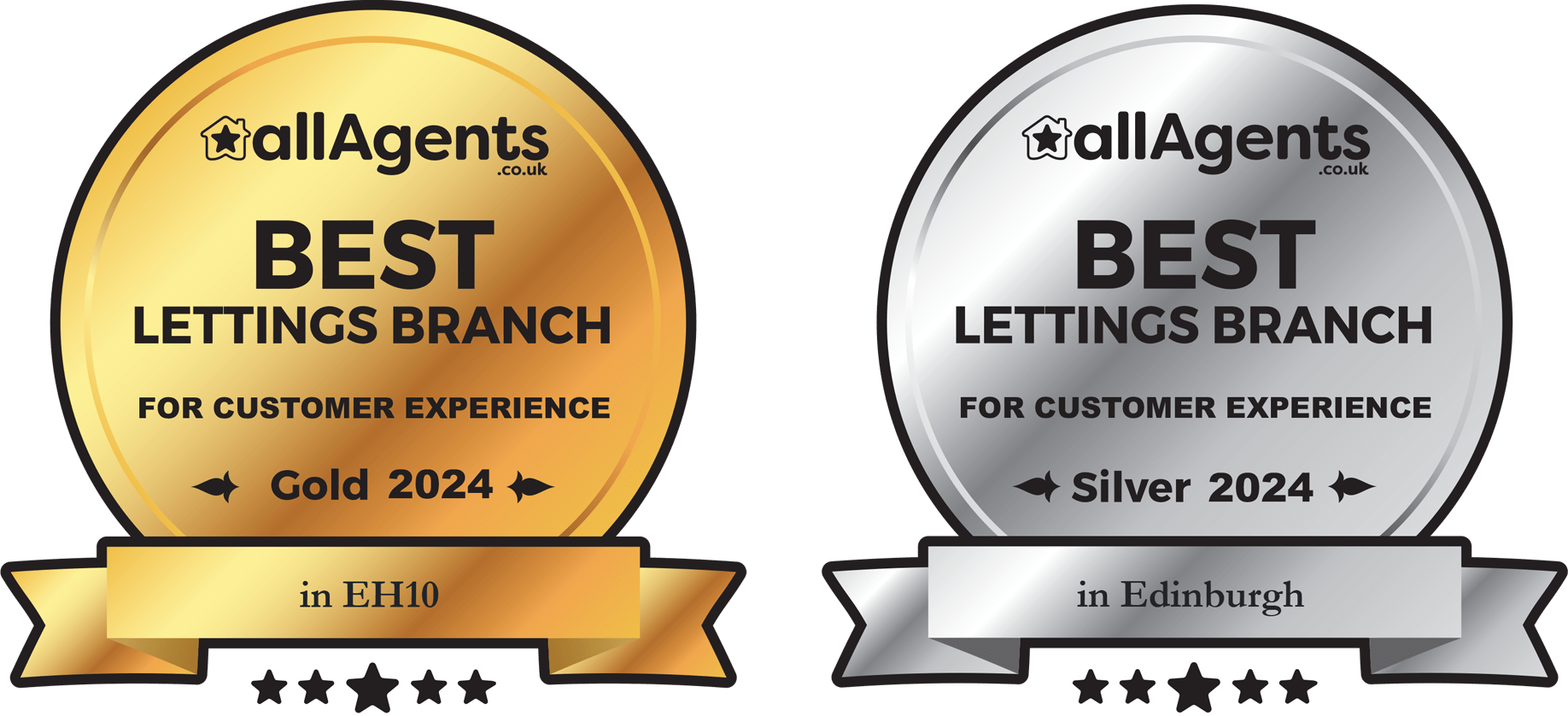 Arden are delighted to announce that we won the Best letting Agent in EH10 and also picked up the Silver Award for Edinburgh